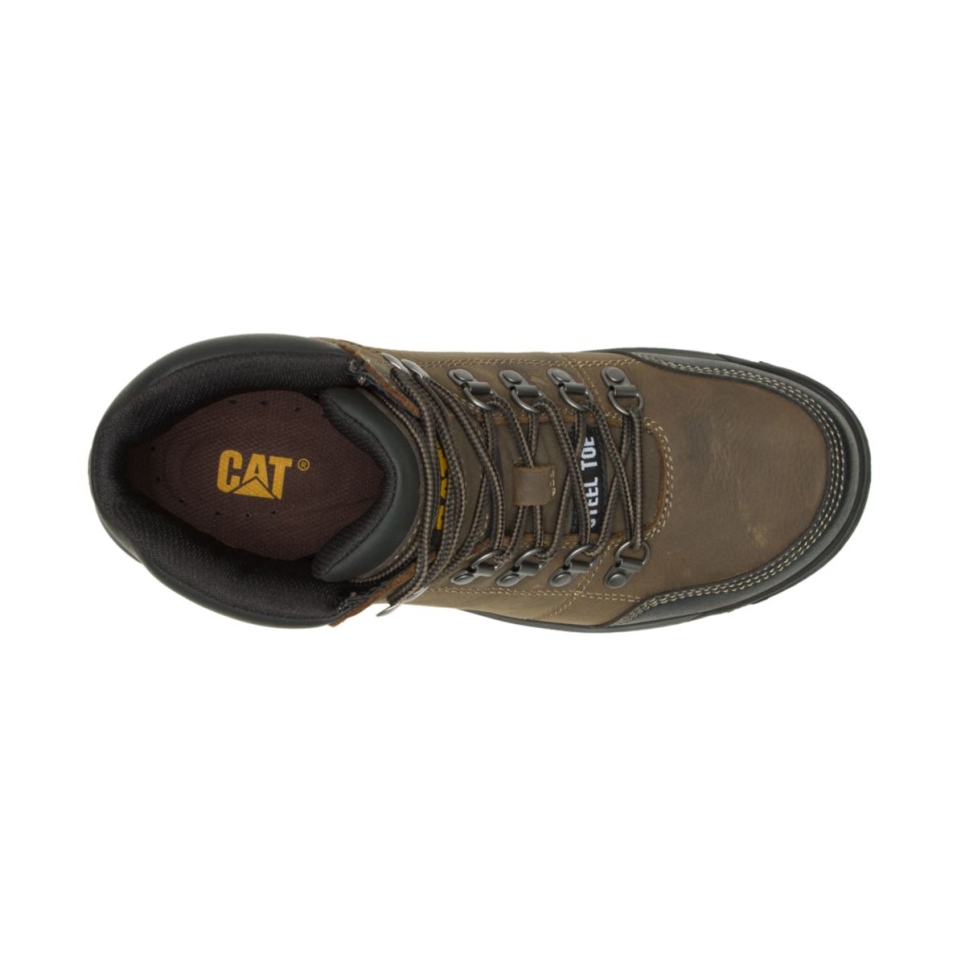 Cat Footwear Men's Outline Steel Toe Work Boot Dark Gull Grey