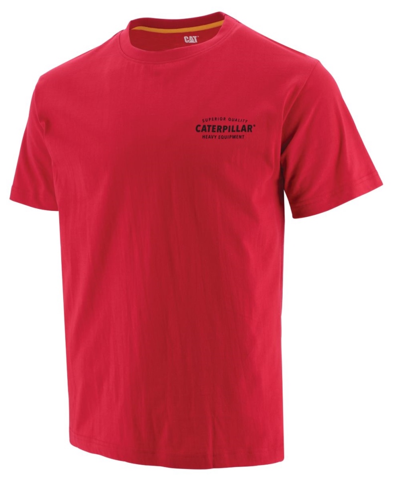 Cat Footwear Men's Quality Trademark Tee Red