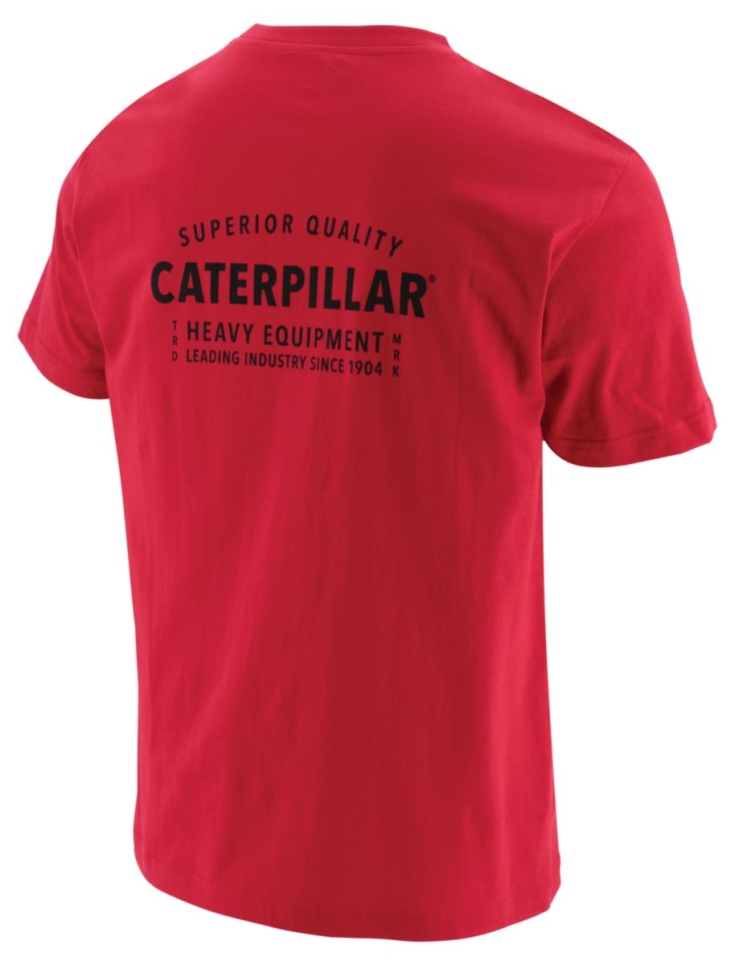 Cat Footwear Men's Quality Trademark Tee Red