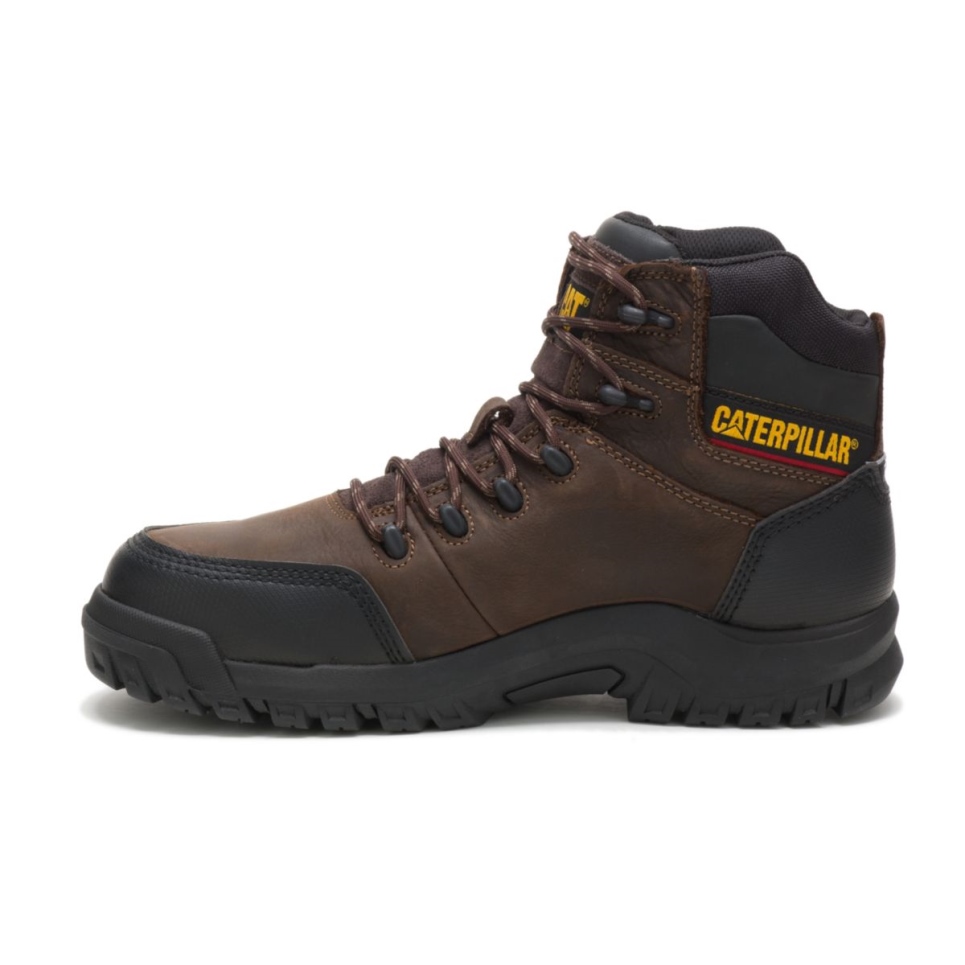Cat Footwear Men's Resorption Waterproof Composite Toe Work Boot Seal Brown