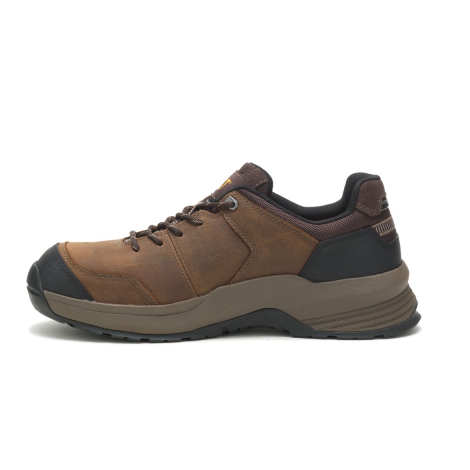 Cat Footwear Men's Streamline 2.0 Leather Composite Toe Work Shoe Clay