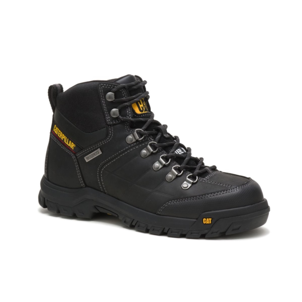 Cat Footwear Men's Threshold Waterproof Steel Toe Work Boot Black