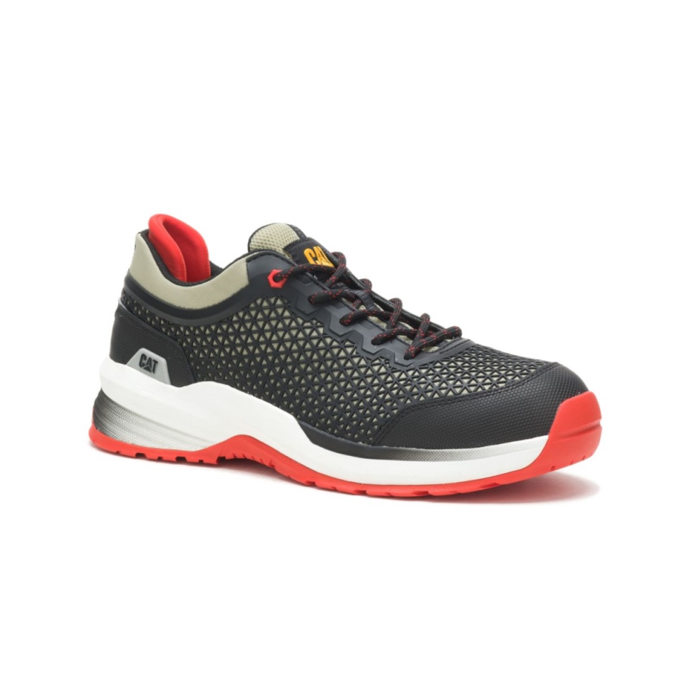 Cat Footwear Moss Grey-Black Men's Streamline 2.0 Composite Toe Work Shoe