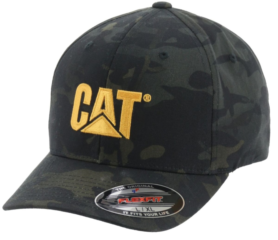 Cat Footwear Night Camo Men's Trademark Flexfit Cap