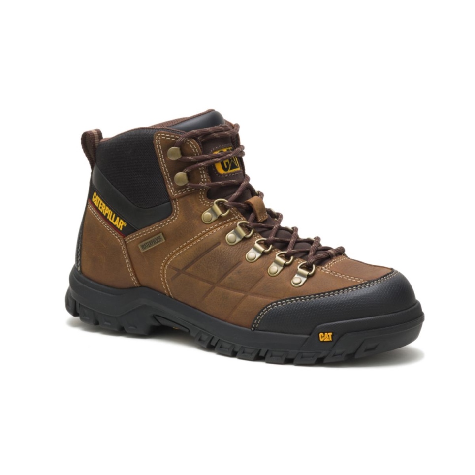 Cat Footwear Real Brown Men's Threshold Waterproof Work Boot