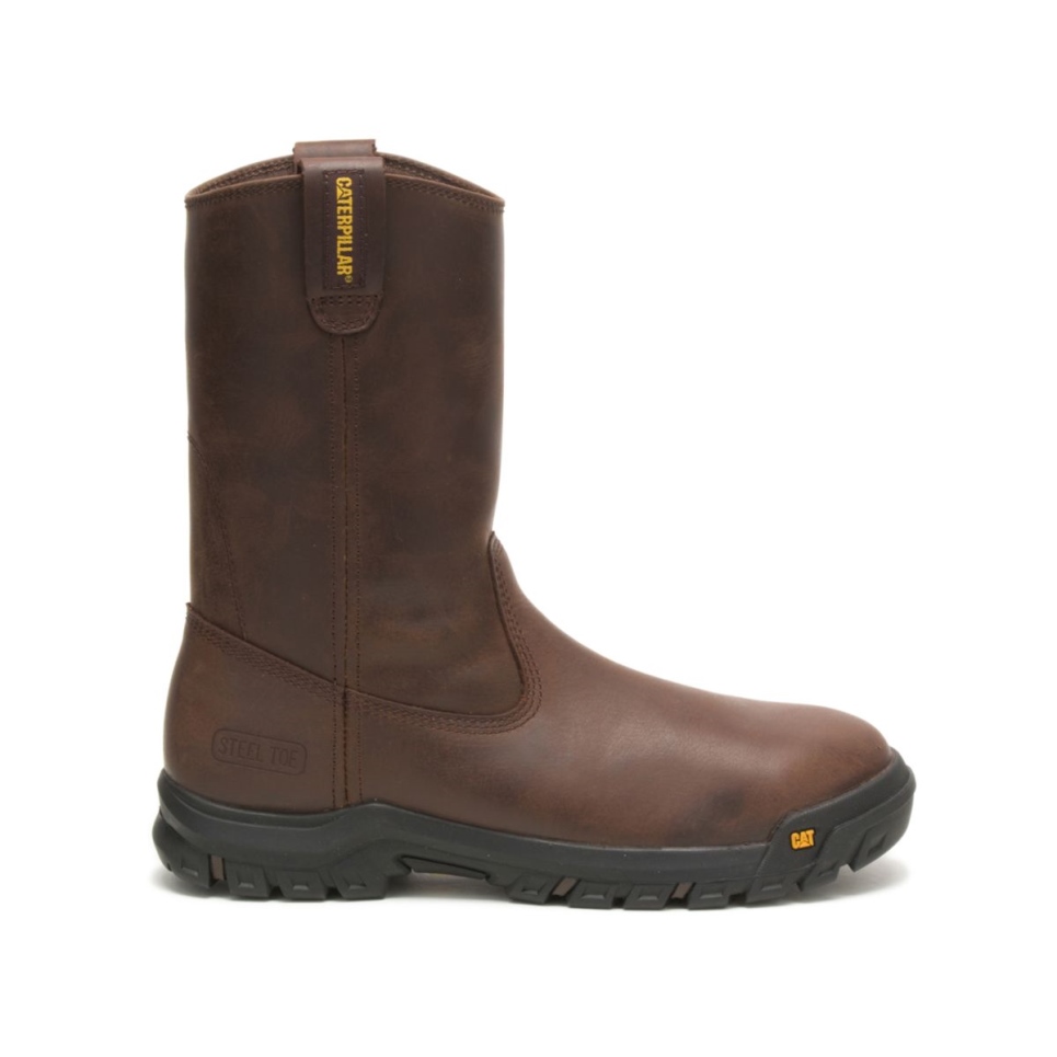 Cat Footwear Summer Brown Men's Drawbar Steel Toe Work Boot