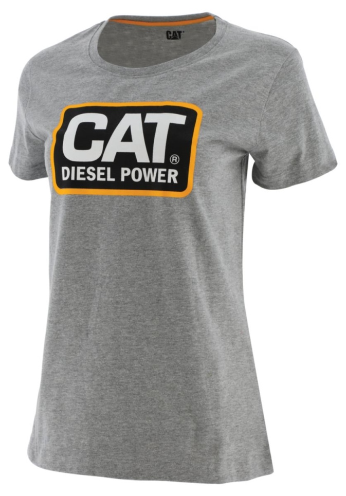Cat Footwear Women's Diesel Power Tee Grey