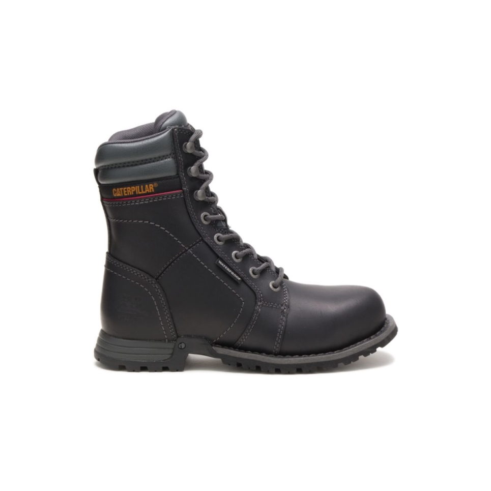 Cat Footwear Women's Echo Waterproof Steel Toe Work Boot Black