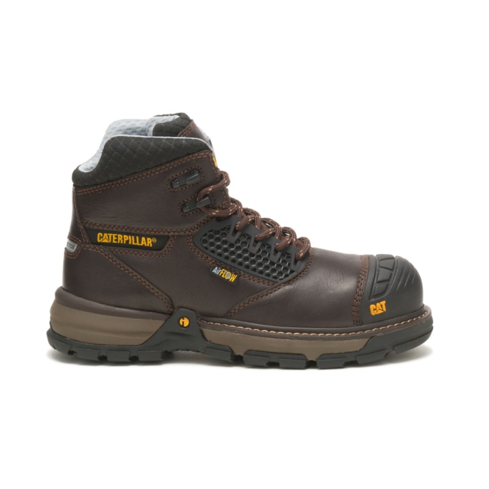 Cat Footwear Women's Excavator Superlite Cool Carbon Composite Toe Work Boot Dark Brown