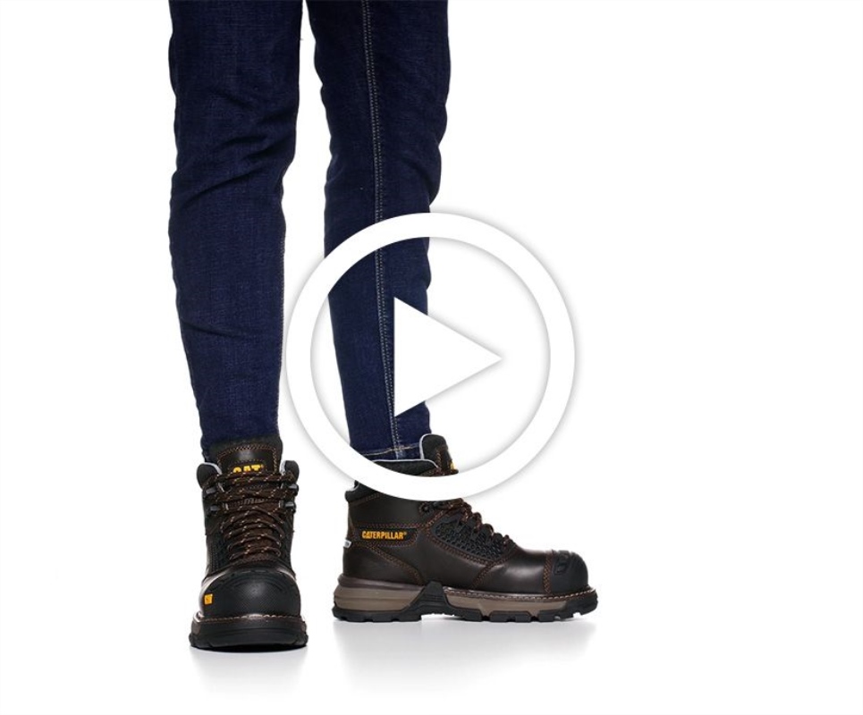 Cat Footwear Women's Excavator Superlite Cool Carbon Composite Toe Work Boot Dark Brown