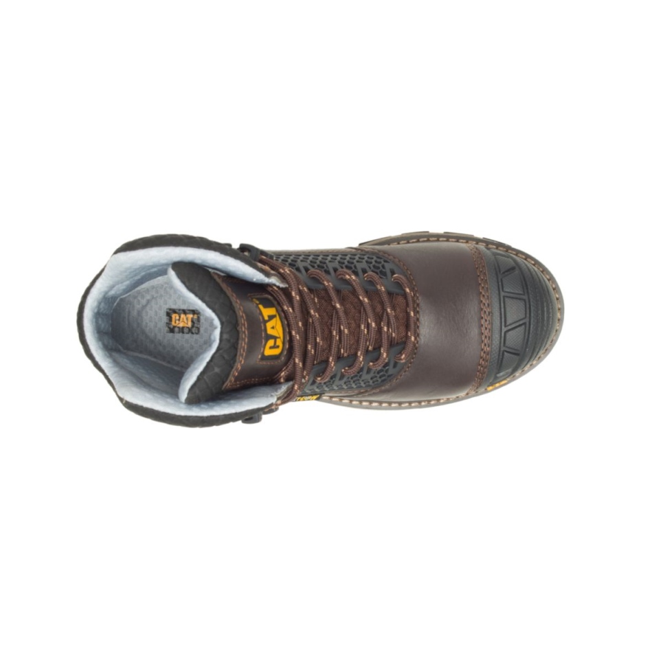 Cat Footwear Women's Excavator Superlite Cool Carbon Composite Toe Work Boot Dark Brown