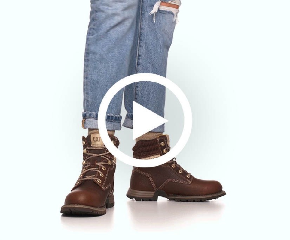 Cat Footwear Women's Paisley 6' Steel Toe Work Boot Dolphin