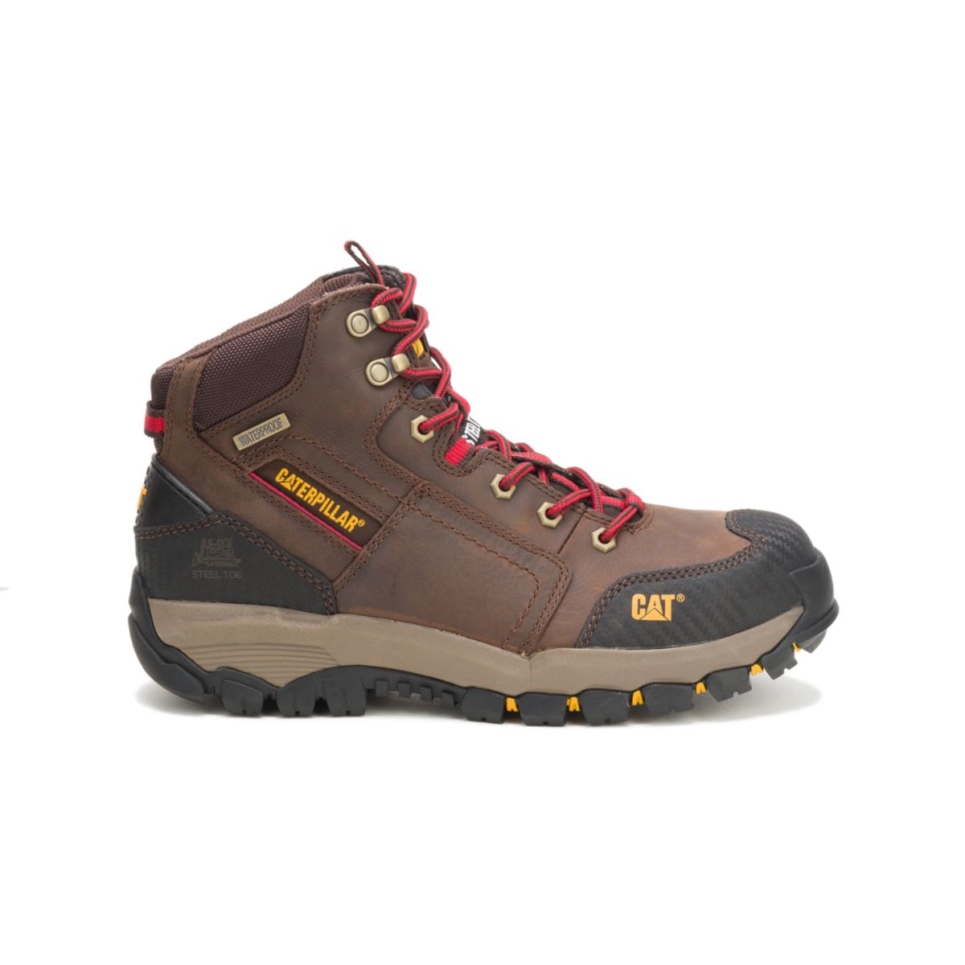 Clay Men's Navigator Mid Waterproof Steel Toe Work Boot Cat Footwear