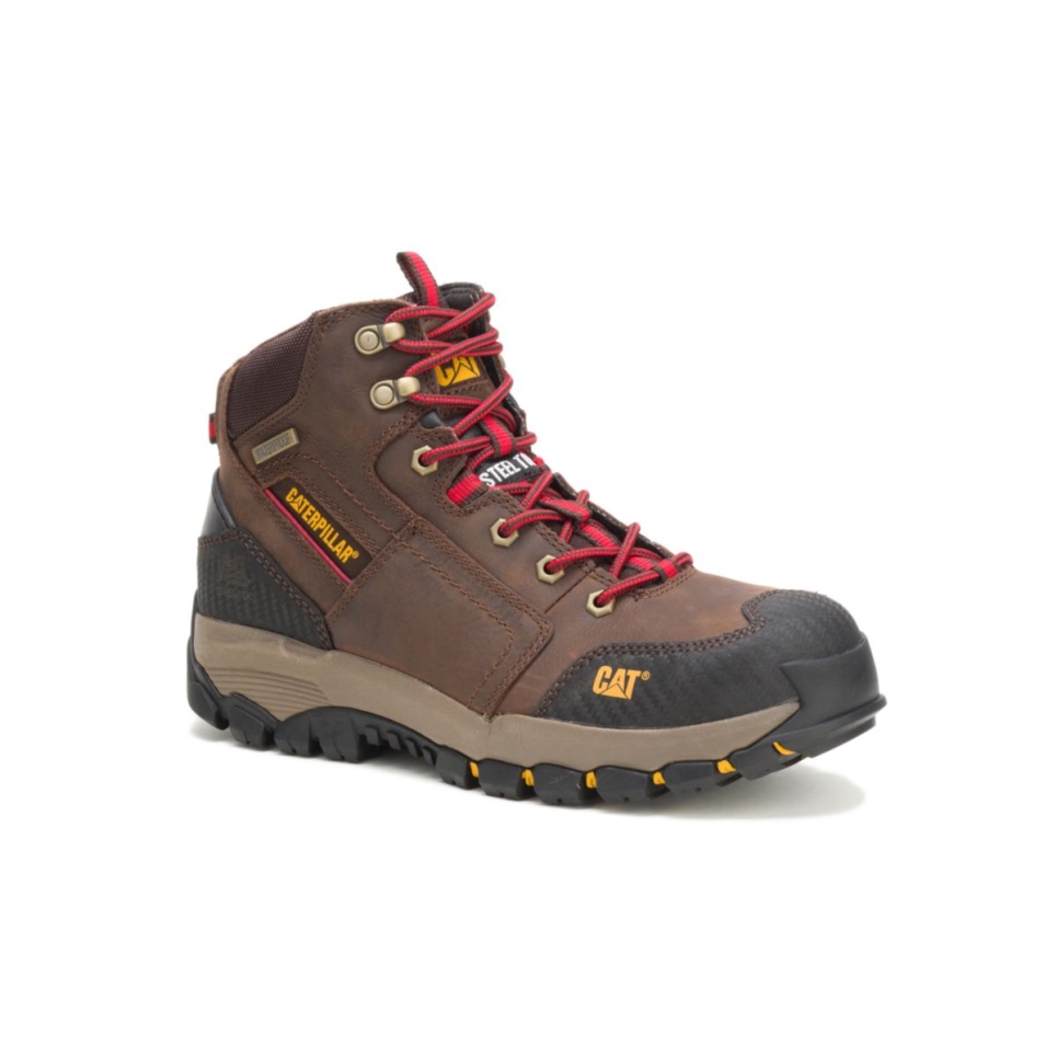 Clay Men's Navigator Mid Waterproof Steel Toe Work Boot Cat Footwear