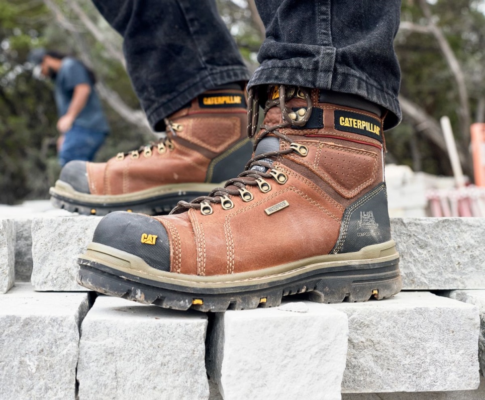 Dark Beige Men's Hauler 6' Waterproof Composite Toe Work Boot Cat Footwear