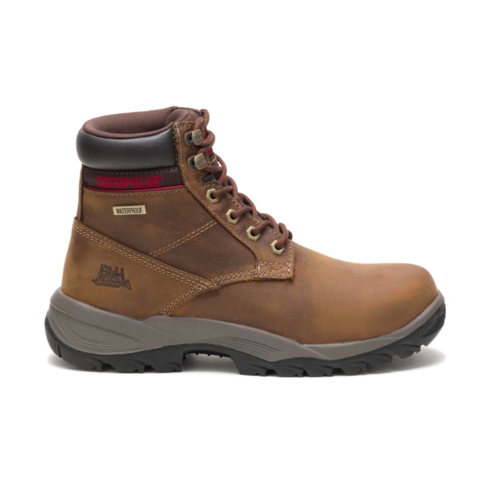 Dark Beige Women's Dryverse 6' Waterproof Work Boot Cat Footwear
