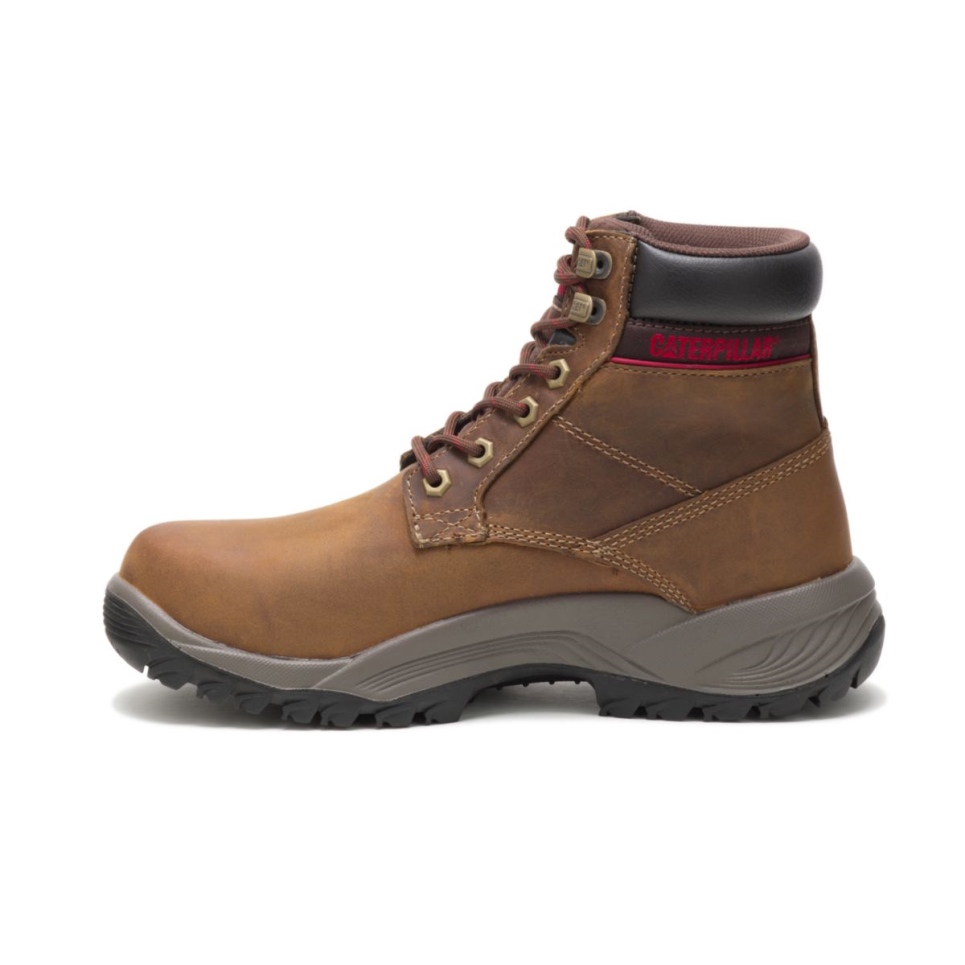 Dark Beige Women's Dryverse 6' Waterproof Work Boot Cat Footwear