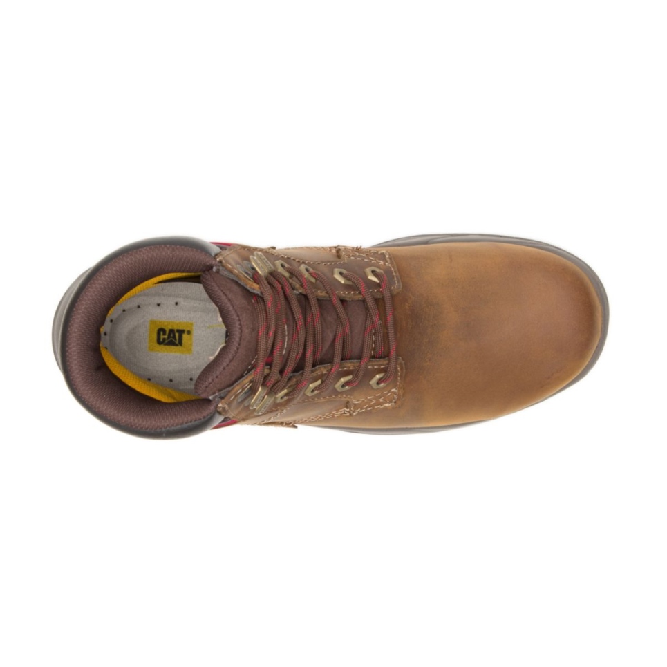 Dark Beige Women's Dryverse 6' Waterproof Work Boot Cat Footwear