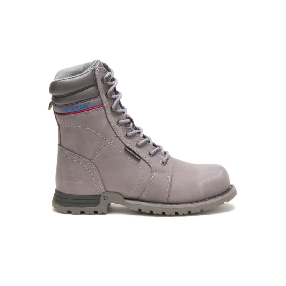 Frost Grey Women's Echo Waterproof Steel Toe Work Boot Cat Footwear