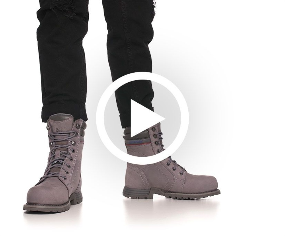 Frost Grey Women's Echo Waterproof Steel Toe Work Boot Cat Footwear