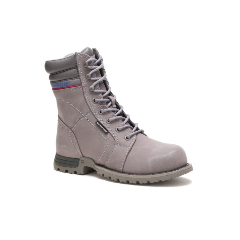 Frost Grey Women's Echo Waterproof Steel Toe Work Boot Cat Footwear