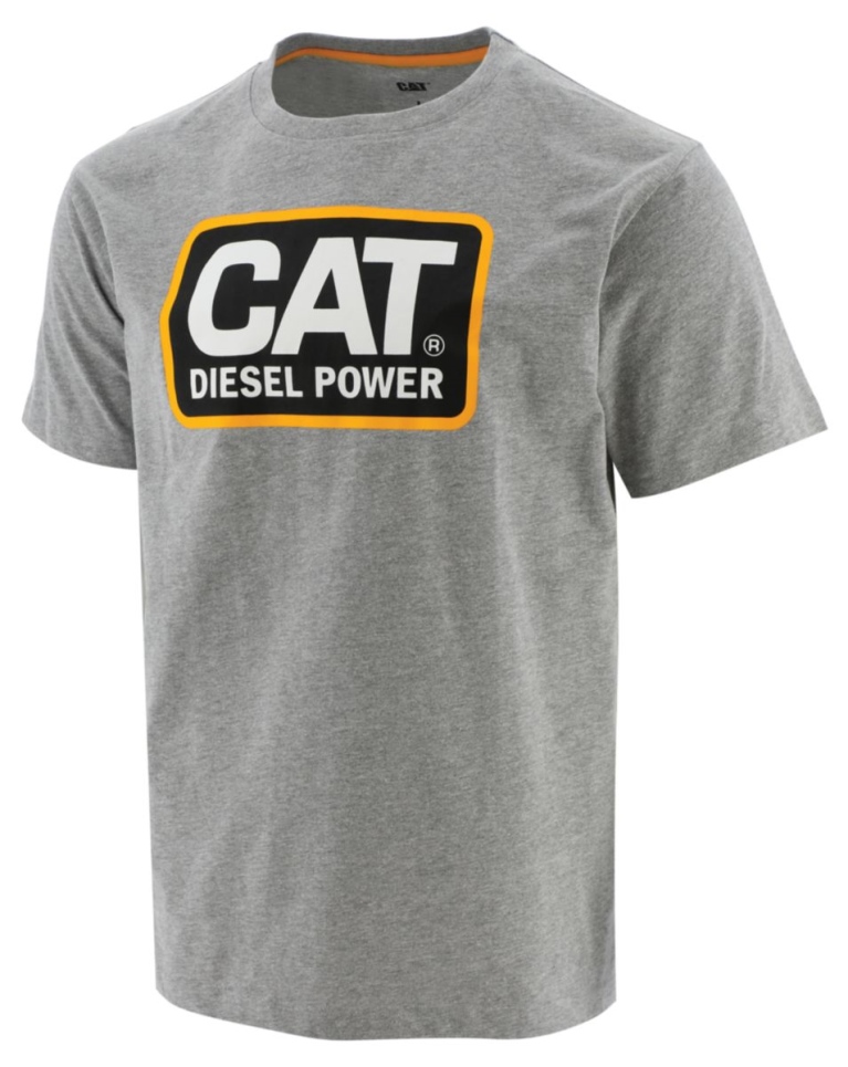 Grey Men's Diesel Power Tee Cat Footwear
