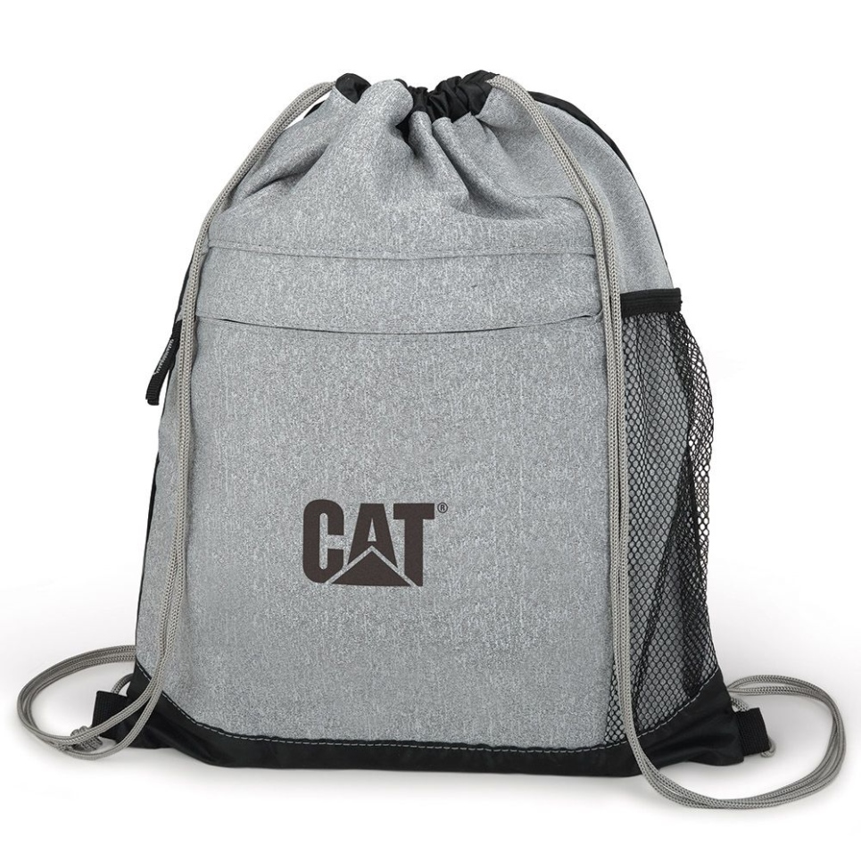 Heather Grey Drawstring Bag Cat Footwear