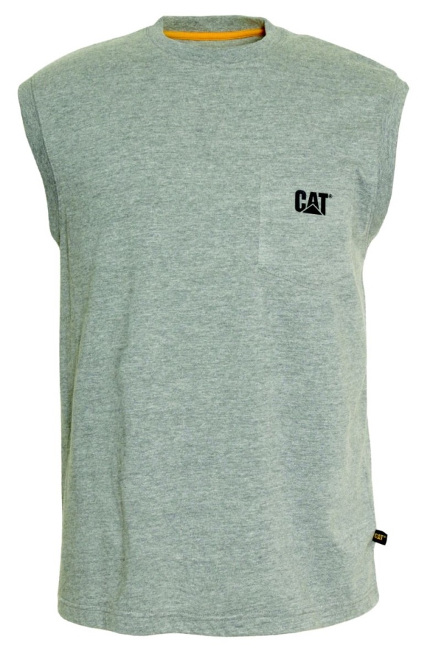 Heather Grey Men's Trademark Sleeveless Pocket Tee Cat Footwear