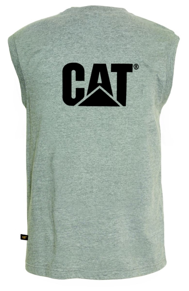 Heather Grey Men's Trademark Sleeveless Pocket Tee Cat Footwear