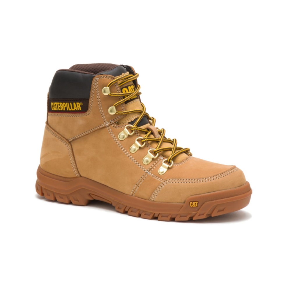 Honey Reset Men's Outline Work Boot Cat Footwear