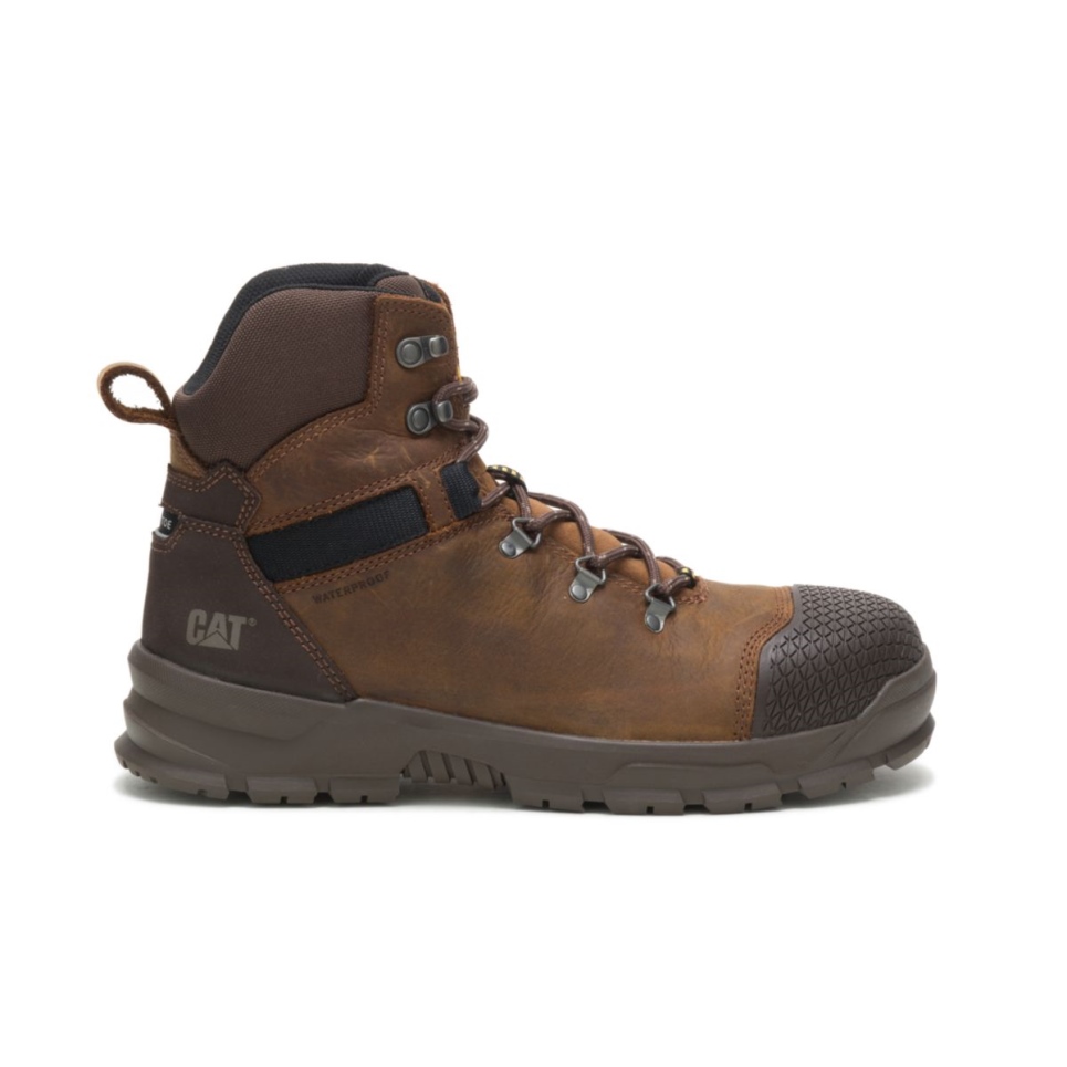 Real Brown Men's Accomplice X Waterproof Steel Toe Work Boot Cat Footwear