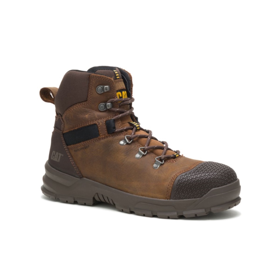 Real Brown Men's Accomplice X Waterproof Steel Toe Work Boot Cat Footwear