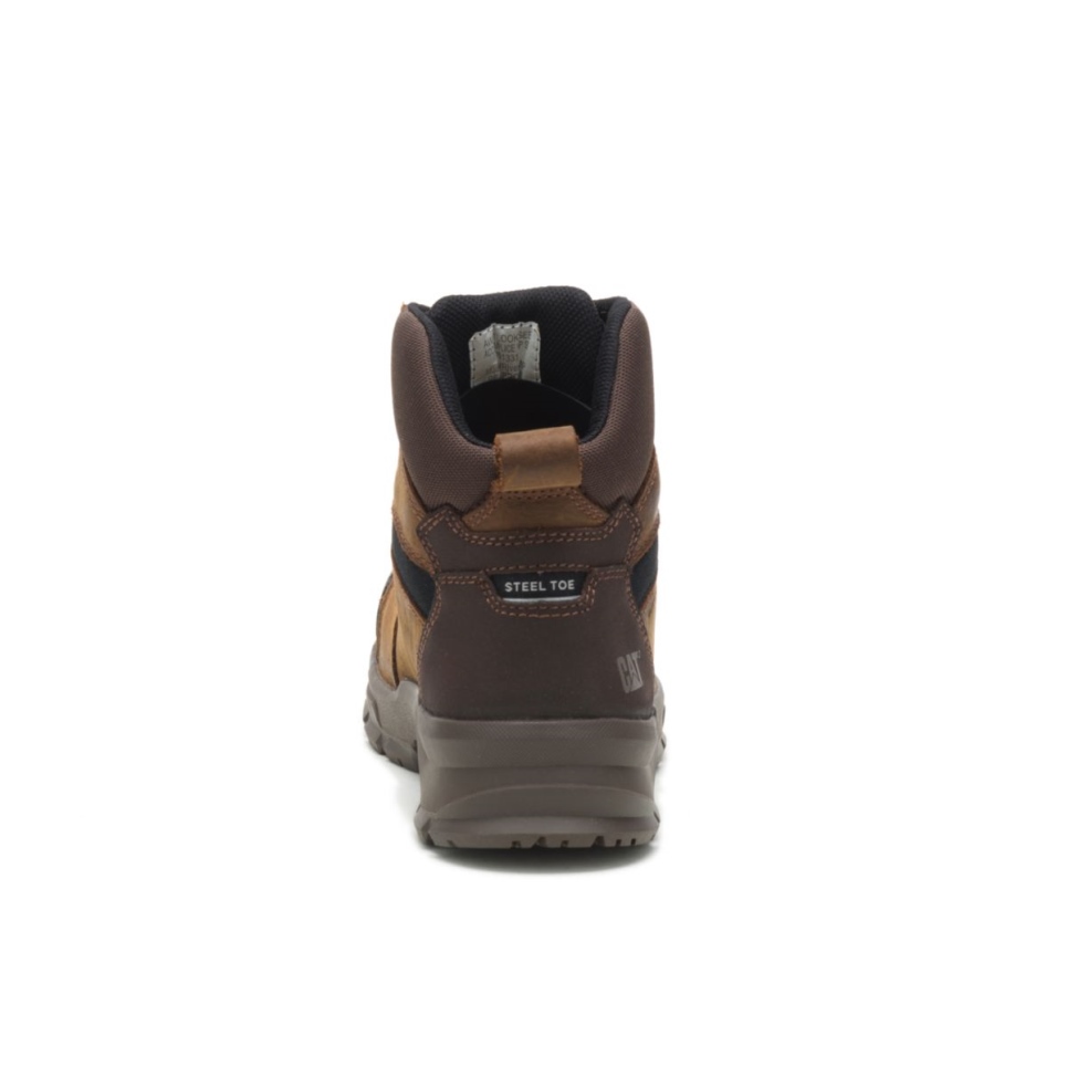 Real Brown Men's Accomplice X Waterproof Steel Toe Work Boot Cat Footwear
