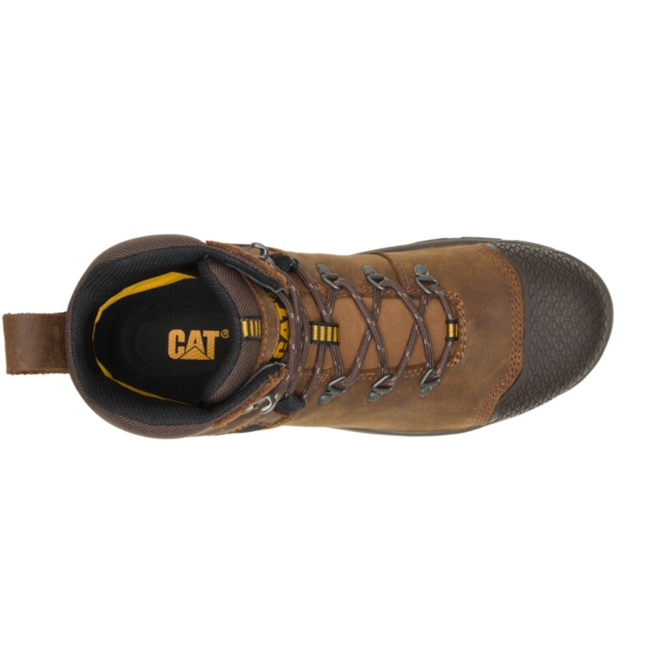 Real Brown Men's Accomplice X Waterproof Steel Toe Work Boot Cat Footwear