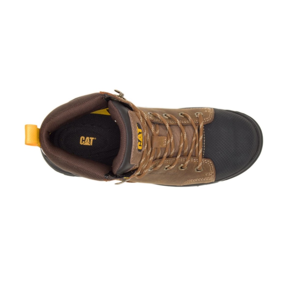 Real Brown Women's Wellspring Guard Steel Toe Work Boot Cat Footwear