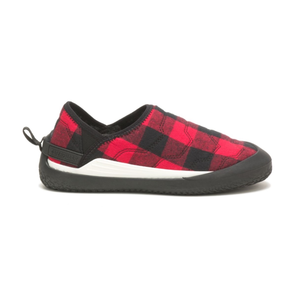 Red Plaid Crossover Slip On Cat Footwear