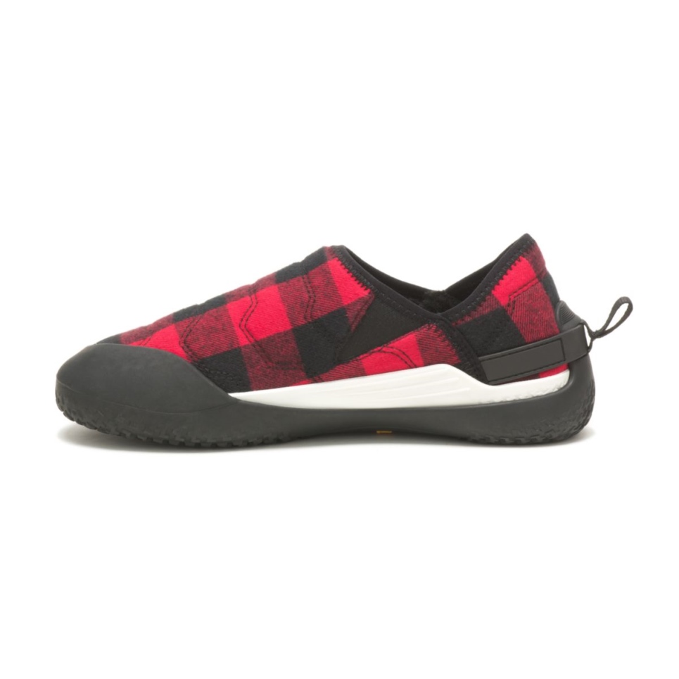 Red Plaid Crossover Slip On Cat Footwear
