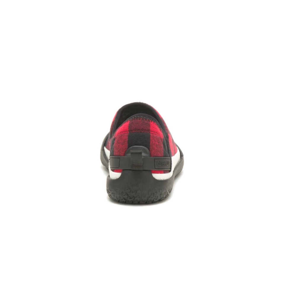 Red Plaid Crossover Slip On Cat Footwear